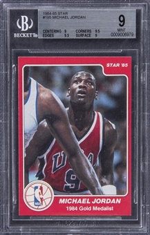 1984/85 Star #195 Michael Jordan Rookie Card – BGS MINT 9 – POP 2 & None Graded Higher! Top-Graded BGS Example